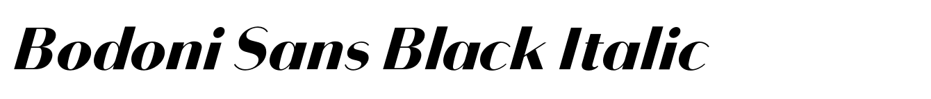 Bodoni Sans Black Italic